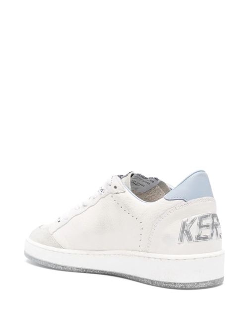 White, light blue calf leather suede sneaker Golden Goose | GWF00117F00542611233